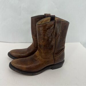 Double H Tan and Brown Leather Boots